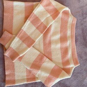 Pink and white striped Alice and Olivia sweater